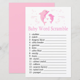 Jogo rosa Dolphin Baby word