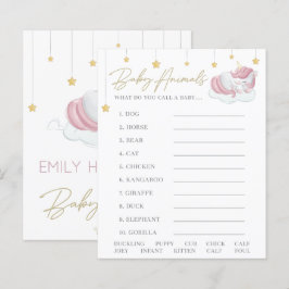 Jogo Rosa Unicorn Estrelas Chás de fraldas Animais