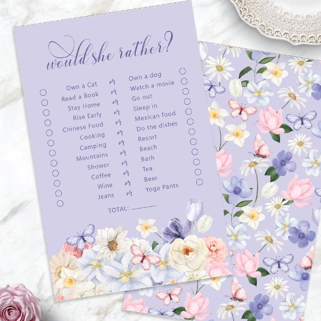 Jogo Roxo de Preferências (Purple Would She Rather Game
)