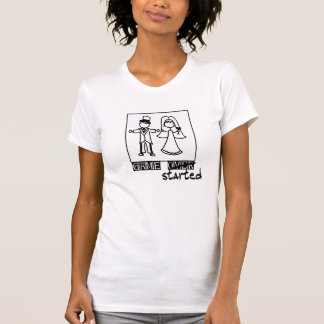 jogo sobre jogo começou a t-shirt de casamento