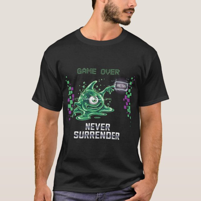 Jogo Sobre Nunca Devolver T-Shirt De Jogos Retrorí (Frente)