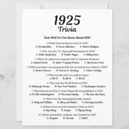 Jogo Trivia 1925 | 100º jogo de Festa de aniversár
