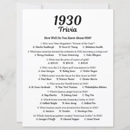 Jogo Trivia 1930 | 95º jogo de Festa de aniversári