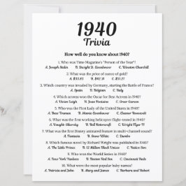 Jogo Trivia 1940