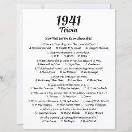 Jogo Trivia 1941 | 84º jogo de Festa de aniversári