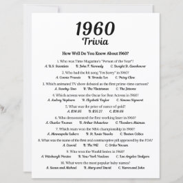 Jogo Trivia 1960