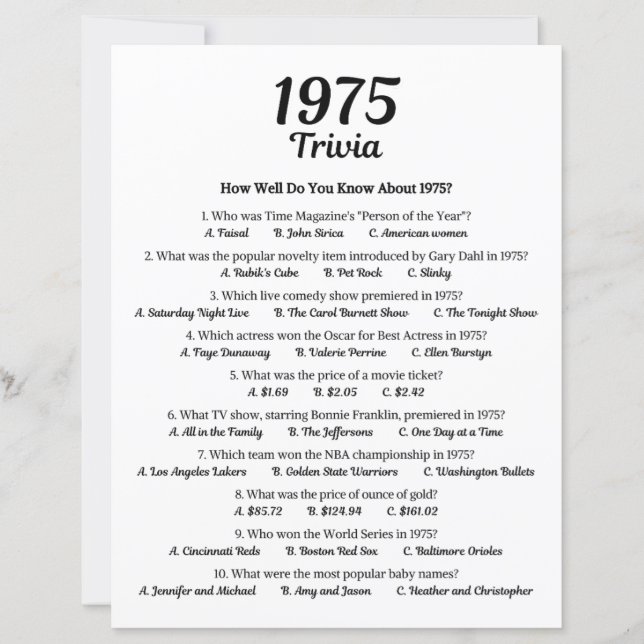 Jogo Trivia 1975 (Frente)