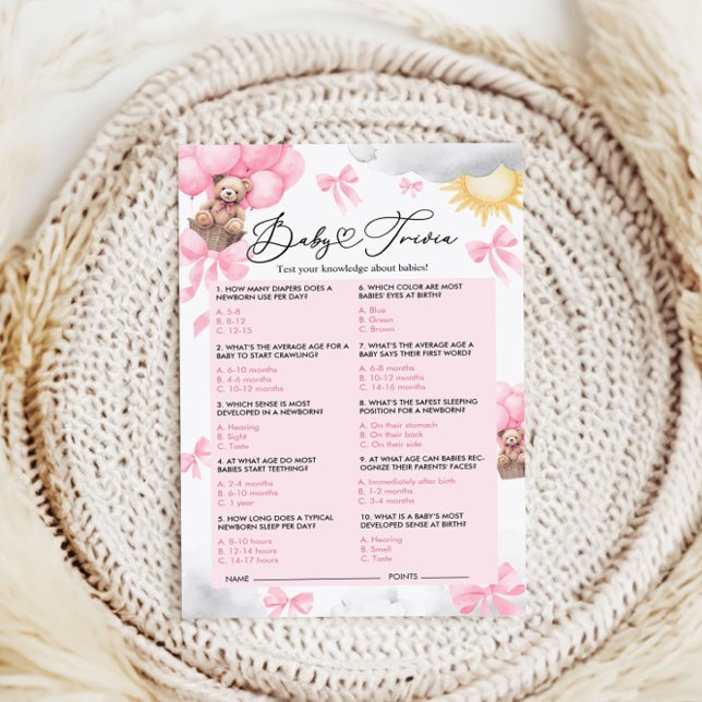 Jogo Trivia do chá de fraldas (Criador carregado)