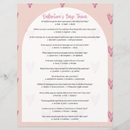 Jogo Trivia do dia de os namorados com respostas