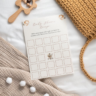 Jogo Vintage Carruagem Floral Chá de fraldas Bigo