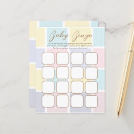 Jogos de Bingo de Chá de fraldas de Pastel com Blo