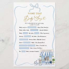 Jogos de Canto de Nome de Bebê Café Coquette Paris