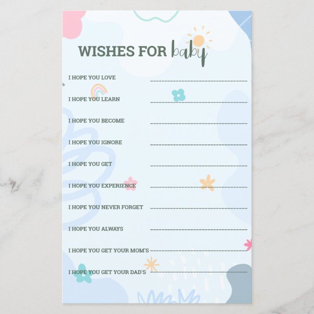 Jogos de Chá de Bebê para uma Pequena Fofa Previsã (Frente)