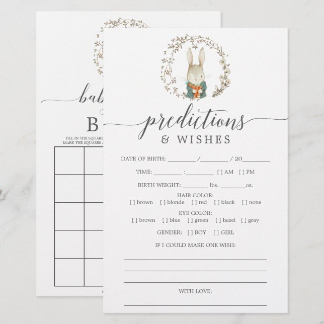 Jogos de Chá de fraldas em duplo lado botânico da  (Frente/Verso)