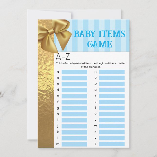Jogos de Chá de fraldas para Baby Boy (Frente)