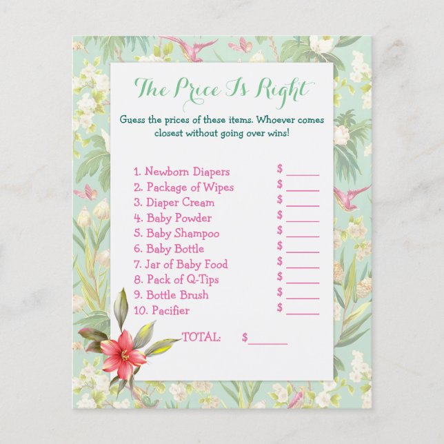 Jogos de Chá de fraldas Tropicais de Hibiscus 2 (Frente)