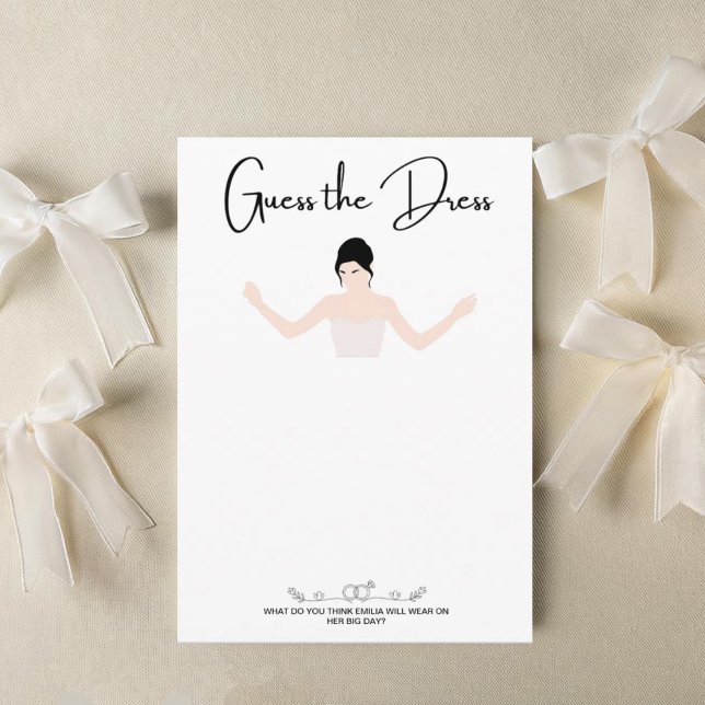 Jogos de festas esboçam o cartão de vestimenta (guess the dress
)