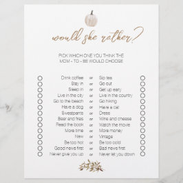 Jogos do Chá de fraldas Bingo de Dois Lados da Pum