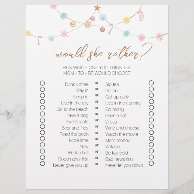 Jogos do Chá de fraldas de Bingo, em Dois Lados, n (Frente)