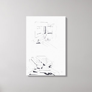 Jogos do Edifício com Cartas Desenho 8 Canvas