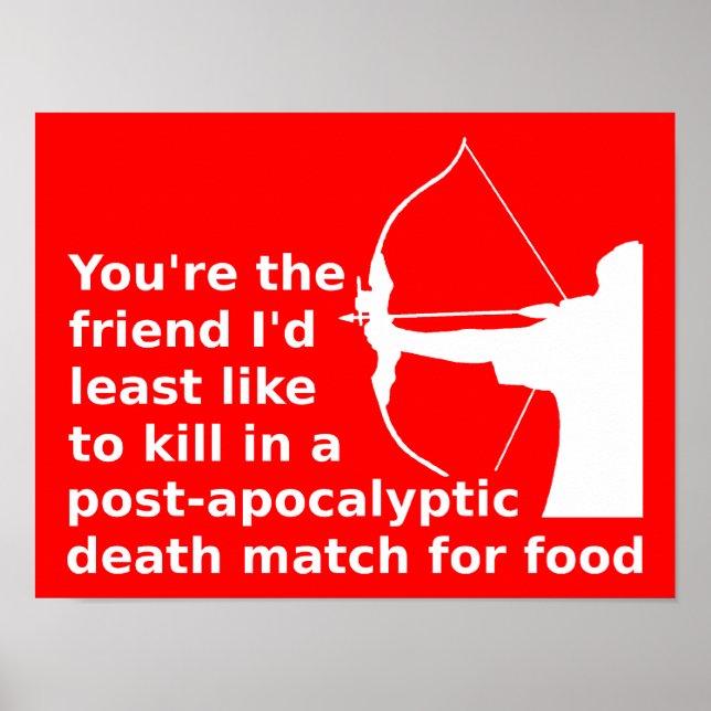 Jogos do Sinal de Poster Engraçado de Fome (Frente)