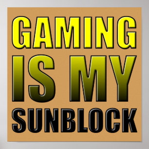 Jogos É Meu Protetor Solar Placa Sinal Poster Dive
