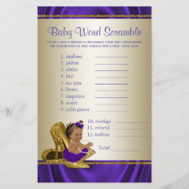 Jogos para Chá de Bebê de Menina Afro-Americana