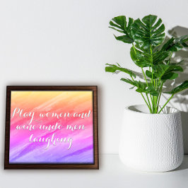 Jogue mulheres e poster de provérbio engraçado de