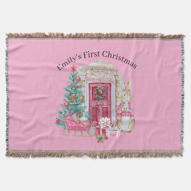 Jogue o cobertor - primeiro presente de natal pers (Frente)