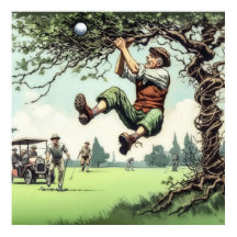 Jogue-o onde está - Impressão de Arte de Golfe