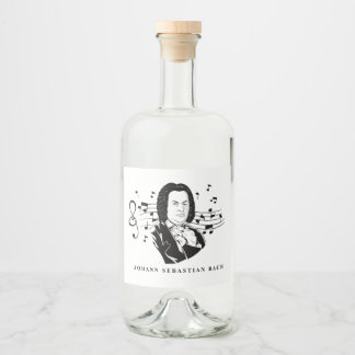 Johann Sebastian Bach Portrait e Bust com Notes