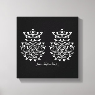Johann Sebastian Bach seal on canvas