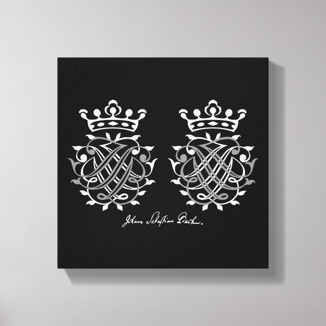 Johann Sebastian Bach seal on canvas (Frente)