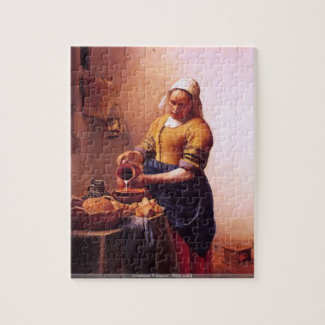 Johannes Vermeer - quebra-cabeça da empregada (Vertical)