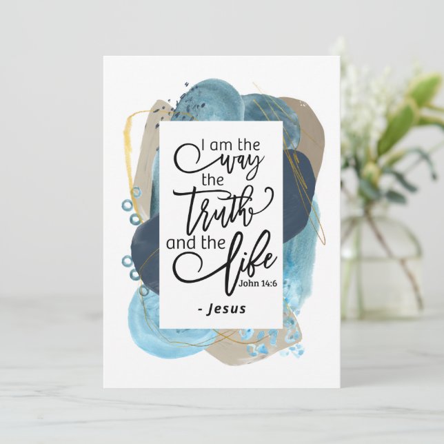 John 14:6 Eu sou o jeito da Bíblia cristã (Em pé/Frente)