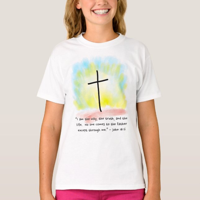 JOHN 14:6 T-Shirt das raparigas (Frente)