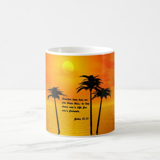 John 15:13 caneca de café (Centro)