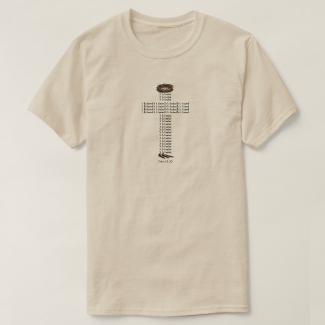 "John 19:30" (2) T-Shirt (Frente do Design)