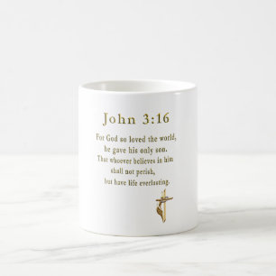 John 3:16 caneca de café cristã