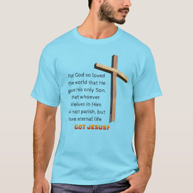 John 3:16 Cross T-Shirt (Frente)