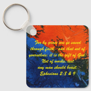 John 3:16 & Ephesianos 2:8 & 9 Chaveiro de verdade
