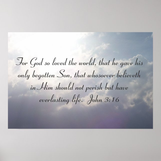 John 3:16 impressão (Frente)