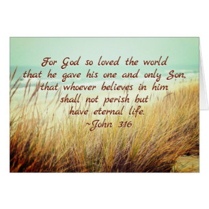 John 3:16 Por Deus tão amado pelo mundo, Cartão