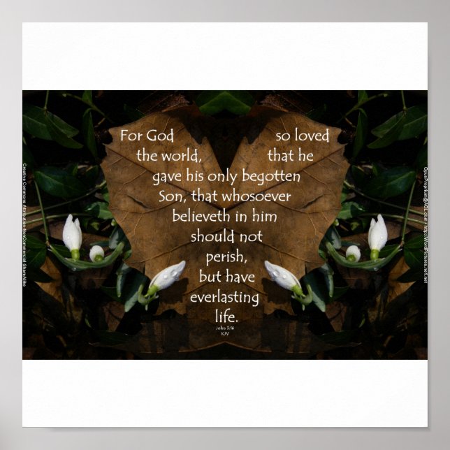 John 3:16 poster do portfólio básico King James (Frente)