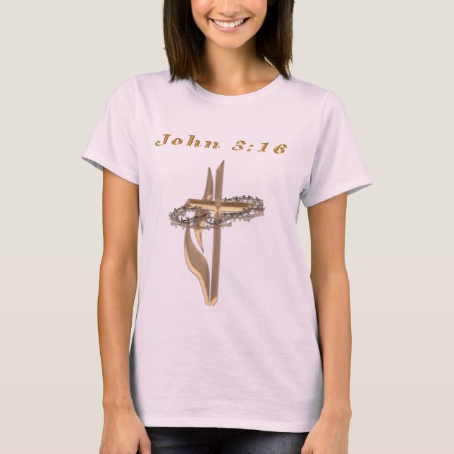 john 3:16 t-shirt (Frente)
