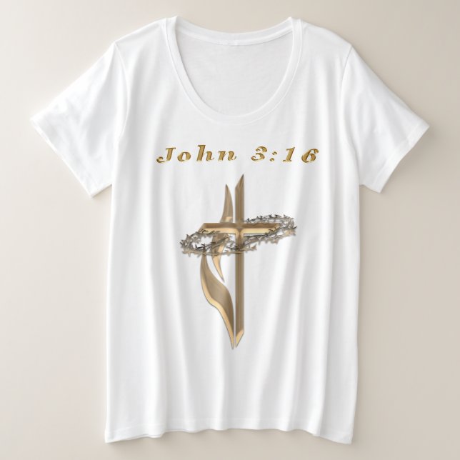 john 3:16 t-shirt (Frente do Design)