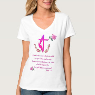 John 3:16 t-shirts de mulheres