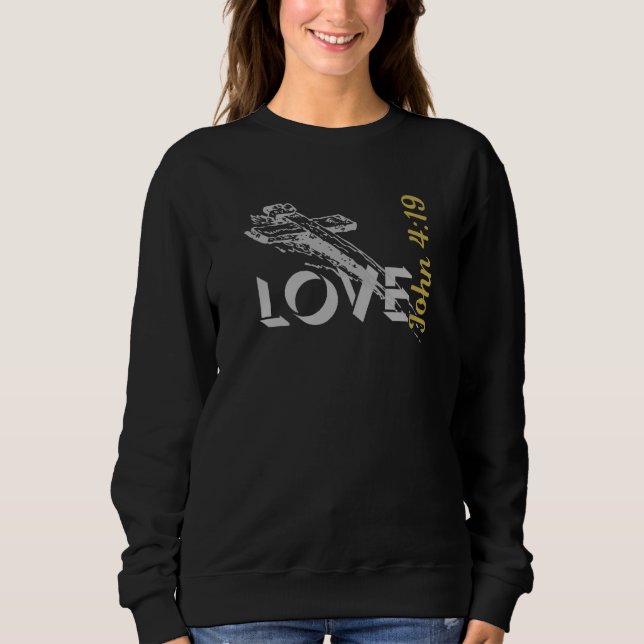 John 4:19 Camisa cristã "AMOR" (Frente)
