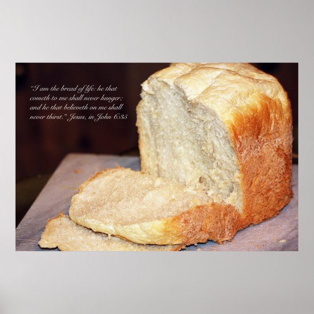 John 6:35 Poster de Escritura (Frente)