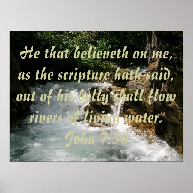 John 7:38 poster (Frente)